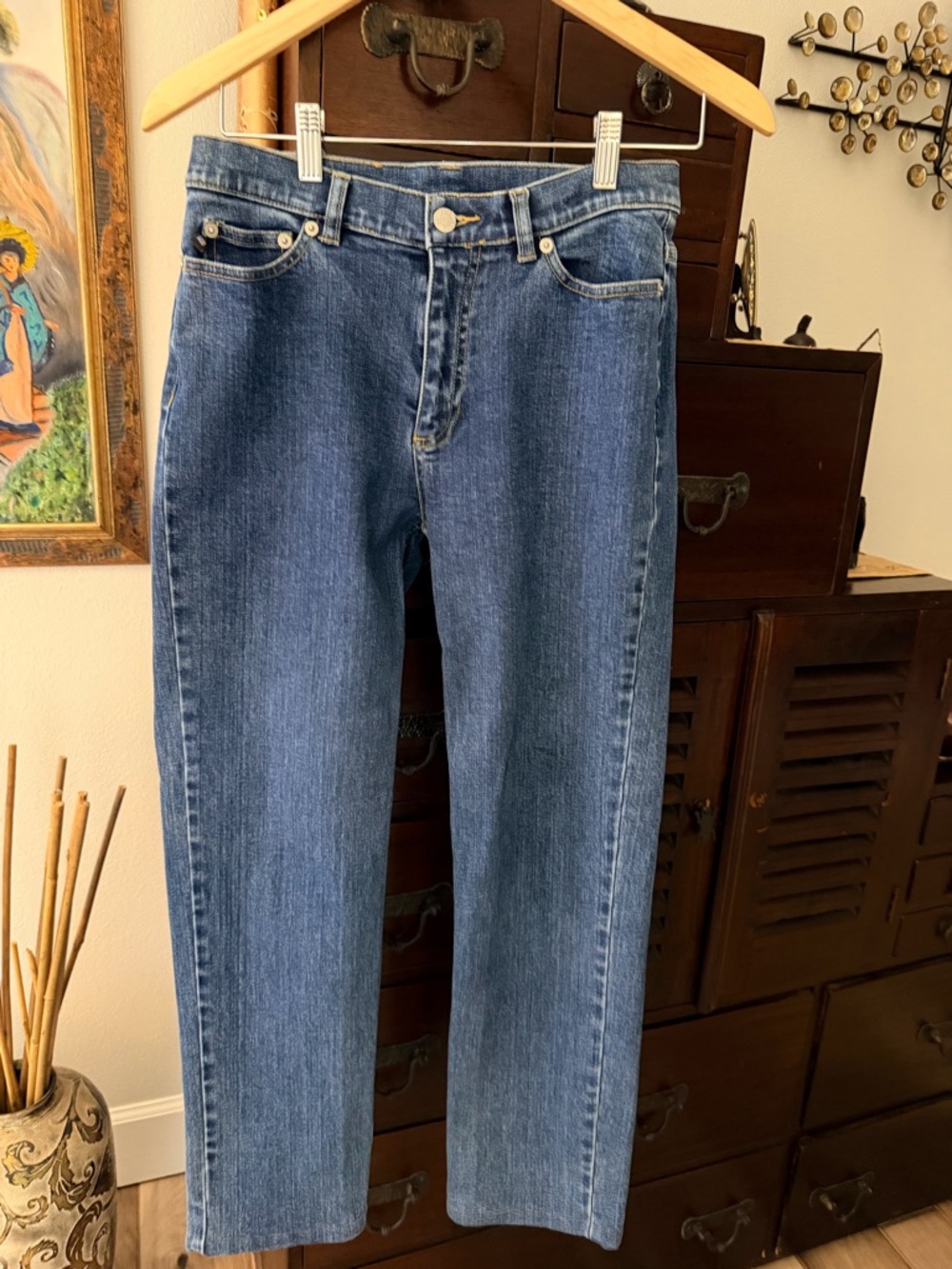 Ralph Lauren Straight-Leg Jeans in Medium Blue